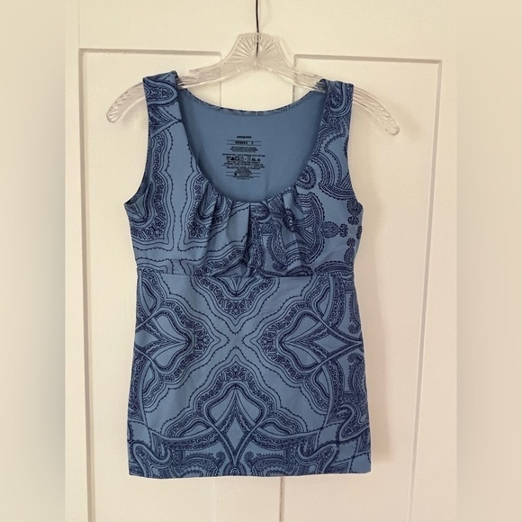 Patagonia Blue Tank Top Patterned Blouse Size Small - Picture 1 of 3